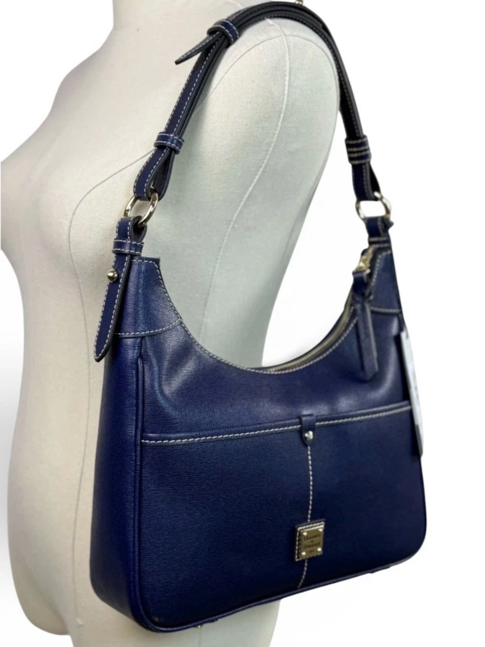 NEW Dooney & Bourke Blue Shoulder Zip Purse